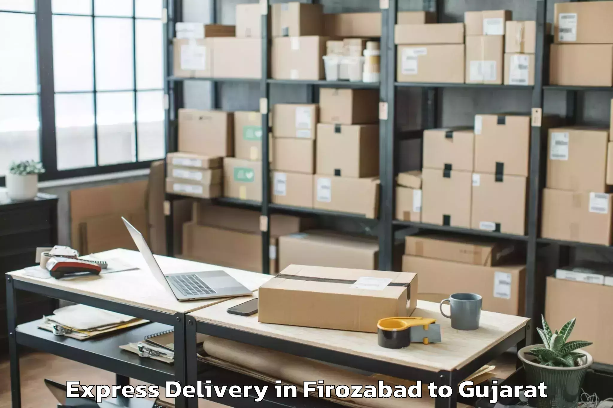 Book Firozabad to Utran Express Delivery